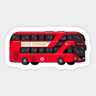 New London Routemaster red bus Flux System style graphic Sticker